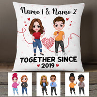 Personalized Couple Icon Together Pillow DB232 26O53 thumb 1