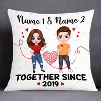 Personalized Couple Icon Together Pillow DB232 26O53 thumb 1