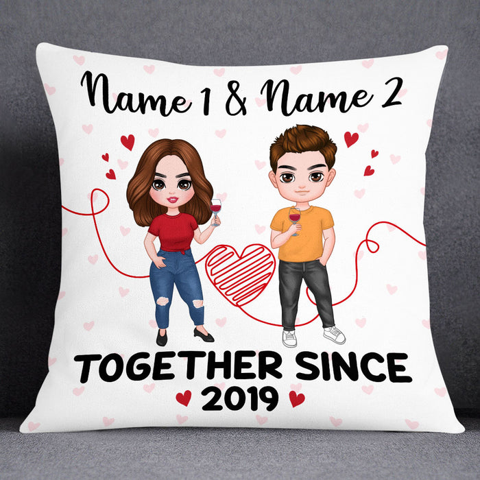 Personalized Couple Icon Together Pillow DB232 26O53 1