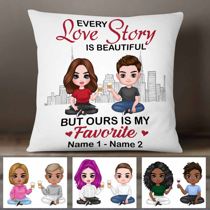 Personalized Couple Icon Pillow DB232 30O58 1