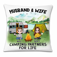 Personalized Couple Icon Camping Pillow DB233 30O23 thumb 1