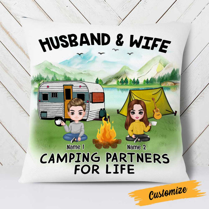 Personalized Couple Icon Camping Pillow DB233 30O23 1
