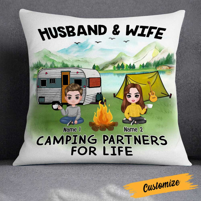Personalized Couple Icon Camping Pillow DB233 30O23 1