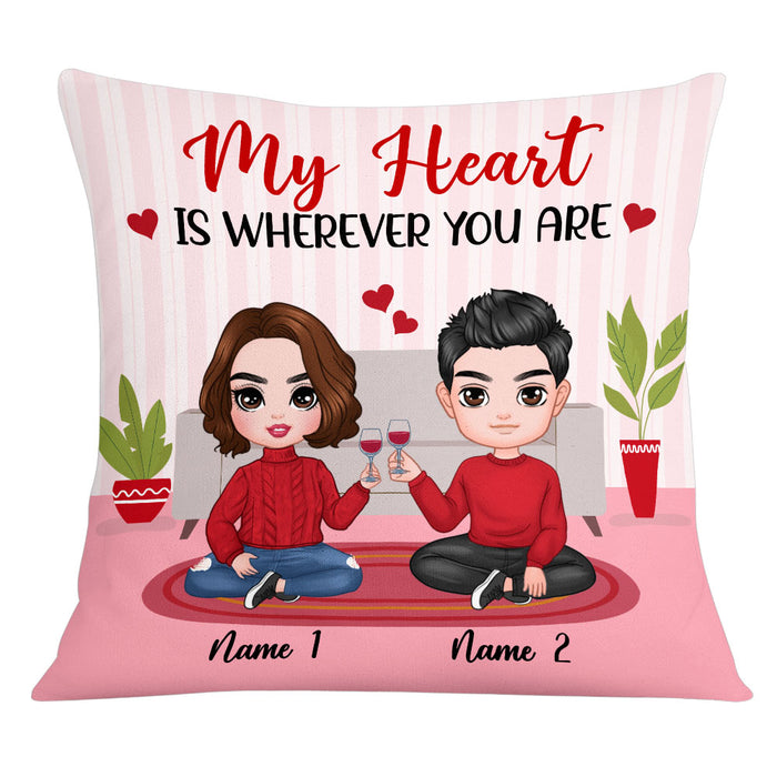 Personalized Couple Icon My Heart Pillow DB234 23O53 1