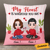 Personalized Couple Icon My Heart Pillow DB234 23O53 1