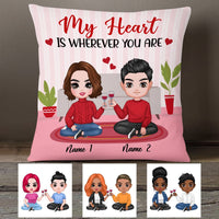 Personalized Couple Icon My Heart Pillow DB234 23O53 thumb 1