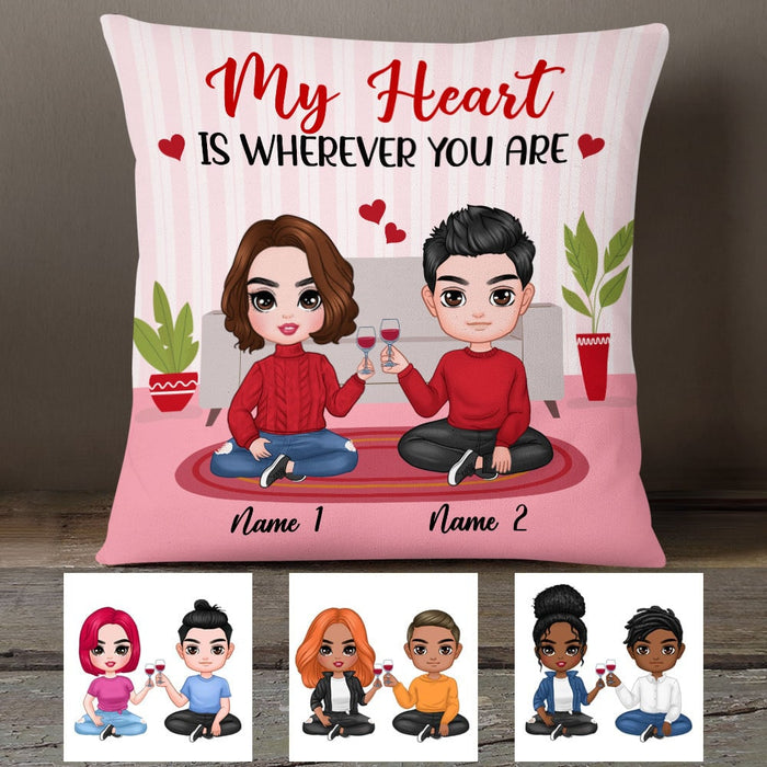 Personalized Couple Icon My Heart Pillow DB234 23O53 1