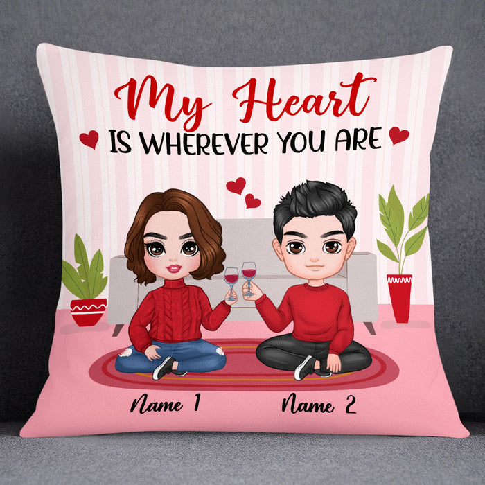 Personalized Couple Icon My Heart Pillow DB234 23O53 1