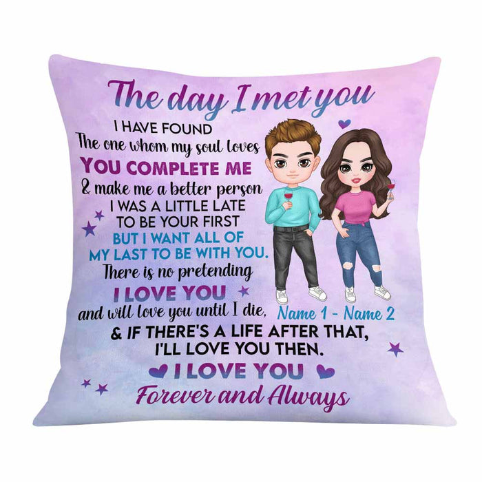 Personalized Couple Icon Pillow DB233 87O58 1