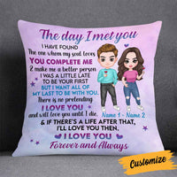 Personalized Couple Icon Pillow DB233 87O58 thumb 1