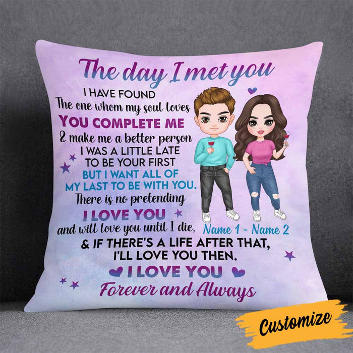 Personalized Couple Icon Pillow DB233 87O58 1