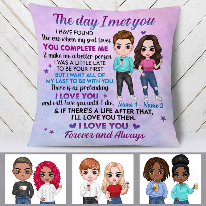 Personalized Couple Icon Pillow DB233 87O58 1
