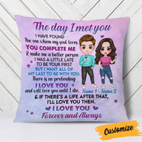 Personalized Couple Icon Pillow DB233 87O58 thumb 1