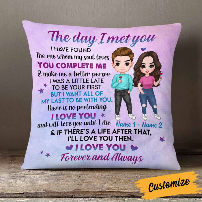 Personalized Couple Icon Pillow DB233 87O58 1