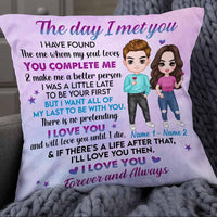 Personalized Couple Icon Pillow DB233 87O58 thumb 1