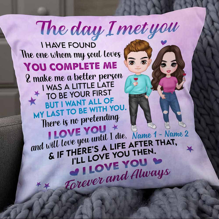 Personalized Couple Icon Pillow DB233 87O58 1