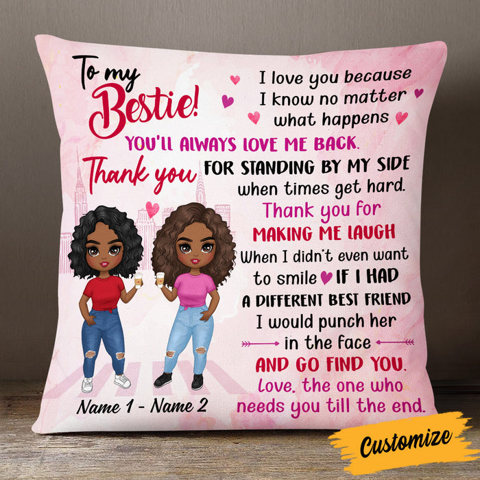 Personalized BWA Friends I Love You Pillow DB232 95O53 1