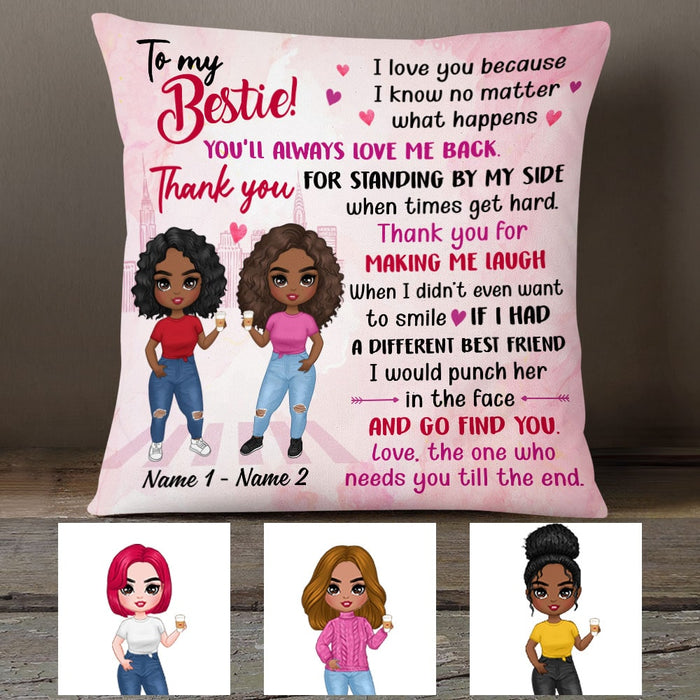 Personalized BWA Friends I Love You Pillow DB232 95O53 1