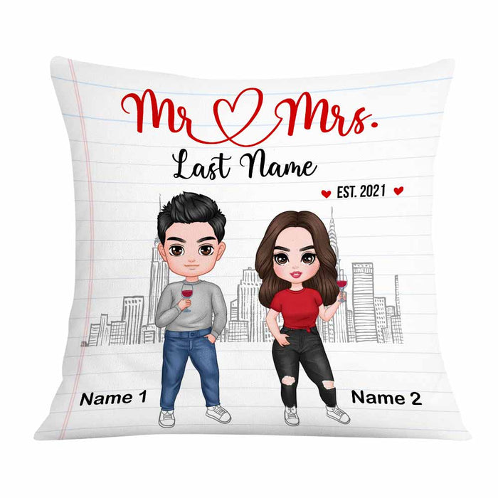 Personalized Couple Icon Pillow DB235 23O58 1