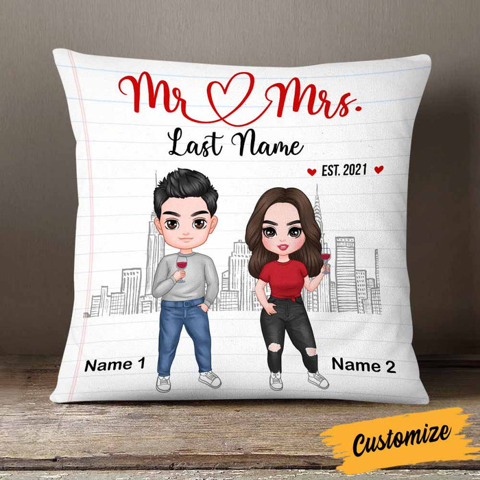 Personalized Couple Icon Pillow DB235 23O58 1