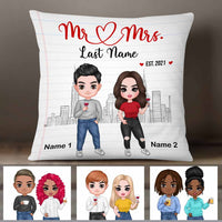 Personalized Couple Icon Pillow DB235 23O58 thumb 1