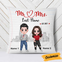 Personalized Couple Icon Pillow DB235 23O58 thumb 1