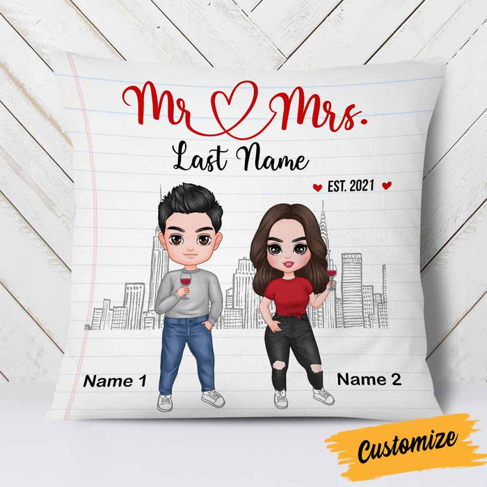 Personalized Couple Icon Pillow DB235 23O58 1