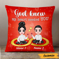 Personalized Couple Icon God Knew Pillow DB233 95O47 thumb 1