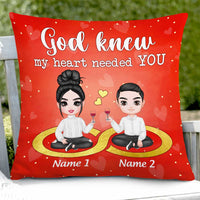 Personalized Couple Icon God Knew Pillow DB233 95O47 thumb 1