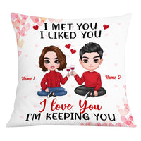 Personalized Couple Icon Pillow DB236 23O53 thumb 1