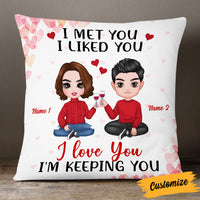 Personalized Couple Icon Pillow DB236 23O53 thumb 1
