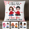 Personalized Couple Icon Pillow DB236 23O53 1