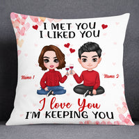 Personalized Couple Icon Pillow DB236 23O53 thumb 1
