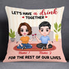 Personalized Couple Icon Drink Together Pillow DB241 95O53 1