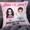 Personalized Couple Icon Drinking Partners Pillow DB242 95O58 1