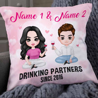 Personalized Couple Icon Drinking Partners Pillow DB242 95O58 thumb 1