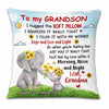 Personalized Elephant Grandson Hug This Pillow DB243 95O23 1