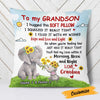 Personalized Elephant Grandson Hug This Pillow DB243 95O23 1