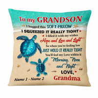 Personalized Turtle Grandson Hug This Pillow DB244 95O47 thumb 1