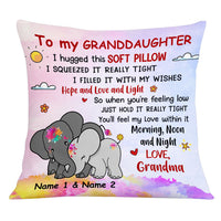 Personalized Mom Grandma Daughter Granddaughter Elephant Hug This Pillow DB241 85O53 thumb 1