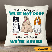 Personalized Dog Icon Mom Babies Pillow DB245 95O47 thumb 1