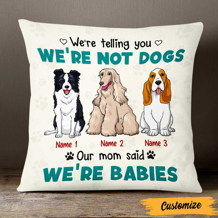 Personalized Dog Icon Mom Babies Pillow DB245 95O47 1