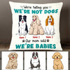 Personalized Dog Icon Mom Babies Pillow DB245 95O47 1