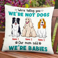 Personalized Dog Icon Mom Babies Pillow DB245 95O47 thumb 1