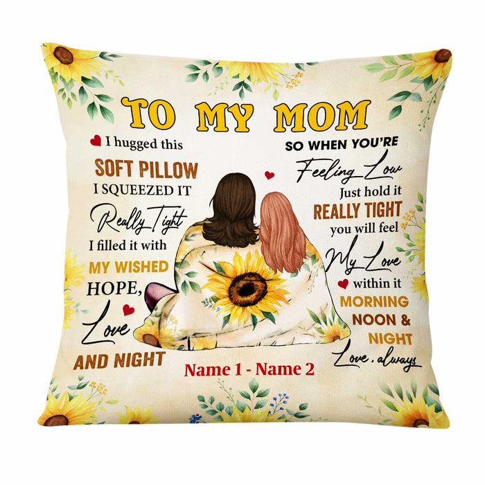 Personalized Mom Grandma Daughter Granddaughter Hug This Pillow DB241 87O47 1