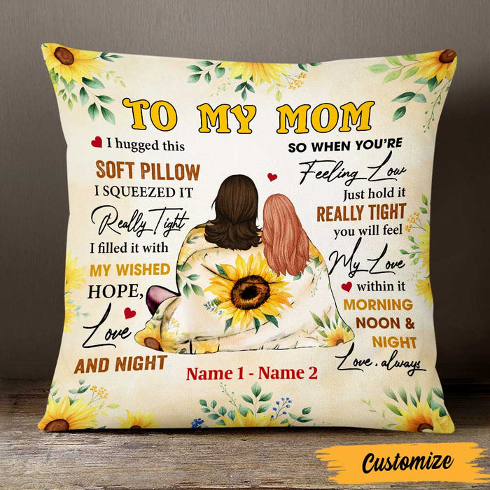 Personalized Mom Grandma Daughter Granddaughter Hug This Pillow DB241 87O47 1