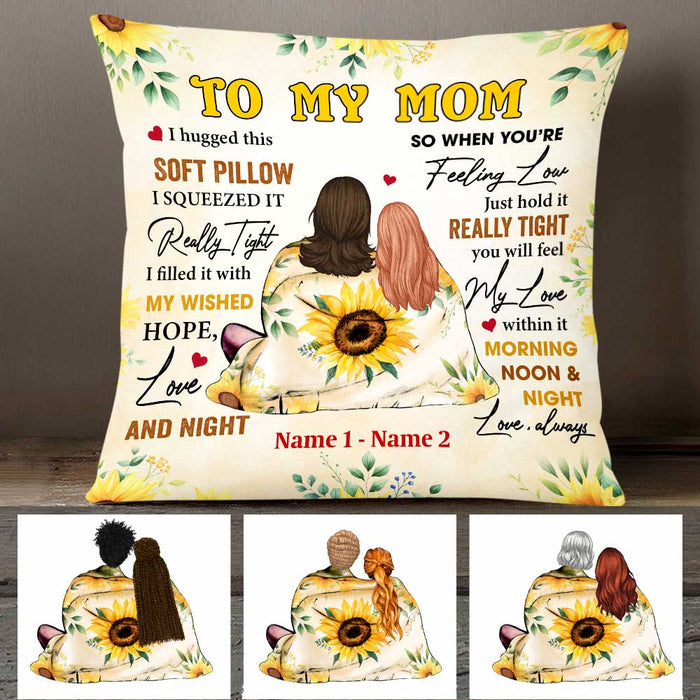Personalized Mom Grandma Daughter Granddaughter Hug This Pillow DB241 87O47 1