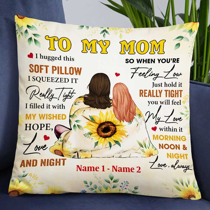 Personalized Mom Grandma Daughter Granddaughter Hug This Pillow DB241 87O47 1