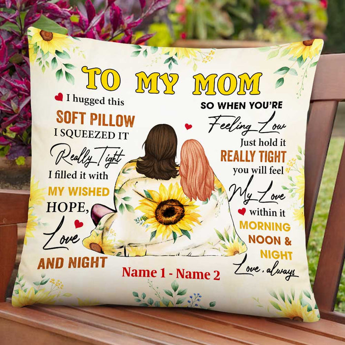 Personalized Mom Grandma Daughter Granddaughter Hug This Pillow DB241 87O47 1