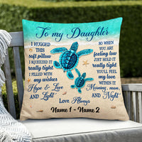 Personalized Hug This Pillow Daughter Turtle DB246 26O53 thumb 1